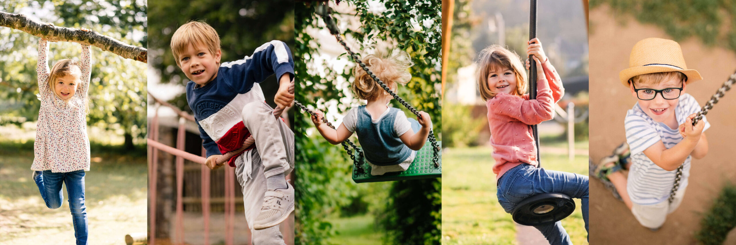Collage von verschiedenen Kindergartenfotos.